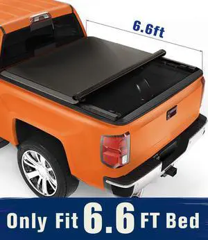 TIPTOP Soft Roll-Up Tonneau Cover Truck Bed For 2007-2013 Silverado / Sierra 1500, 07-14 2500 HD 3500 HD 6.5ft Bed (78.8") | TP1 |