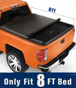 TIPTOP Soft Roll-Up Tonneau Cover Truck Bed For 1999-2006, 07 Classic Silverado / Sierra 1500 2500 HD 3500 HD 8ft Bed (96") | TP1 |