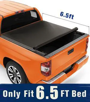 TIPTOP Soft Roll-Up Tonneau Cover Truck Bed For 2007-2021 Tundra 6.5ft Bed (78.7") | TP1 |For Models With or Without The Utili-Track System|