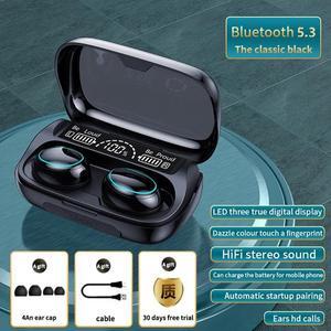 High Bass Bluetooth Earphones 5.3 Comfortable to Wear Wireless Headphones Sport Three Screen Display Tws Earbuds Gaming Headset