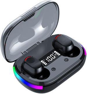 WTS Wireless Headphones Bluetooth-compatible Earphone LED Sports Headsets Noise Canceling Earbuds with Micro