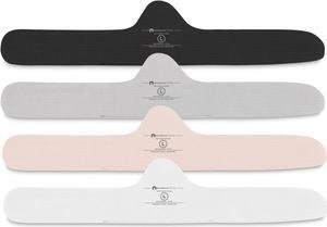 More of Me to Love Organic Cotton Bra Liner 4-Pack Large (Pearl White, Blush Pink, Stone Gray, Onyx Black)