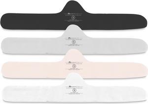More of Me to Love Organic Cotton and Bamboo Bra Liner 4-Pack Small (Pearl White, Blush Pink, Stone Gray, Onyx Black)