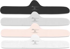 More of Me to Love Organic Cotton and Bamboo Bra Liner 4-Pack Large (Pearl White, Blush Pink, Stone Gray, Onyx Black)