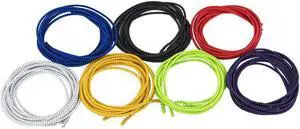 No Tie Elastic Shoelaces (7-Pack) - Stretchy Laces in The Most Popular Colors - Great for Adults and Children - Fits Casual, Fitness, Running, Walking, Hiking, Comfort and Triathlon Shoes