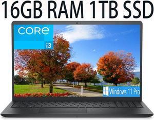 Dell Inspiron 15 3511 laptop, 11th Gen Intel Core i3-1115G4 2-Cores Processor, Intel UHD Graphics, 16GB DDR4  1TB PCIe SSD, 15.6" FHD LED Display, WiFi, USB, Bluetooth, HDMI, Webcam, Windows 11 Pro
