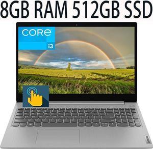 Lenovo Ideapad 3 15 laptop, 11th Gen Intel Core i3-1115G4 2-Cores Processor, Intel UHD Graphics, 8GB DDR4  512GB PCIe SSD, 15.6" HD Touchscreen, WiFi, Bluetooth, HDMI, Webcam, Windows 10