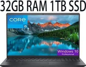 Dell Newest Inspiron 3511 15 Laptop, 10th Gen Intel Core i5-1035G1 4-Cores Processor, Intel UHD Graphics, 32GB DDR4  1TB PCIe SSD, 15.6" FHD Touchscreen, WiFi, Bluetooth, Webcam, Windows 10 Pro
