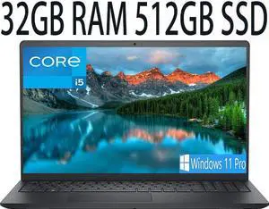 Dell Newest Inspiron 3511 15 Laptop, 10th Gen Intel Core i5-1035G1 4-Cores Processor, Intel UHD Graphics, 32GB DDR4  512GB PCIe SSD, 15.6" FHD Touchscreen, WiFi, Bluetooth, Webcam, Windows 11 Pro