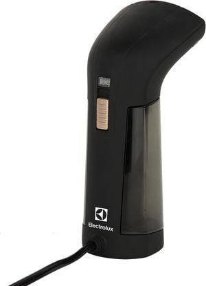 Electrolux Compact Handheld Travel Garment and Fabric Steamer for Clothes Powerful Dry Steam, Rapid Heating Portable 2 in 1 Fabric Wrinkle Remover and Clothing Iron, with Fabric Brush, Black