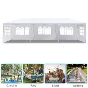 HOPDAY 3*9m 5-Sided Iron PE Cloth Spiral Pipe Pergola