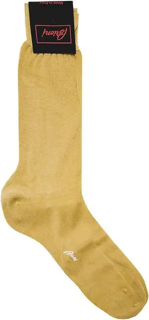 Brioni Men's Mustard Yellow 100% Cotton Socks (12)