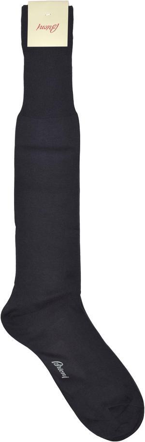 Brioni Men's 100% Cotton Gray Long Socks (11)