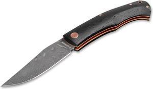 Boker 1132022DAM Annual Damascus Solingen 2022 Pocket Knife, Bog Oak Wood Handle