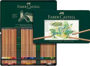 Faber-Castell 60-Piece Pitt Pastel Pencils in A Metal Tin