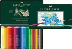 Faber-Castel 36-Piece Albrecht Durer Artist Watercolor Pencils in A Metal Tin