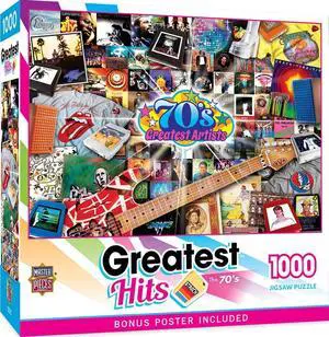 Masterpieces Greatest 70's Artists 1000 Pc Jigsaw Puzzle Fun for Adults & Kids