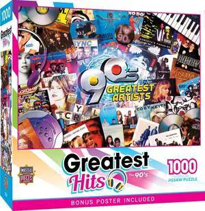 Masterpieces Greatest 90's Artists 1000 Pc Jigsaw Puzzle Fun for Adults & Kids