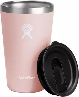 Hydro Flask Insulated Tumbler with Lid and Double Wall, 16 oz - Trillium Pink