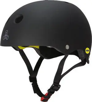 Triple Eight Dual Certified MIPS Bike Helmet, Black Matte, Small/Medium