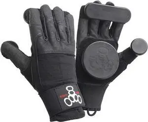 Triple Eight Adjustable Sliders Longboard Gloves - Black, Size Small/Medium
