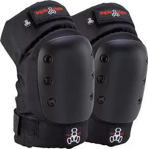 Triple Eight KP 22 Heavy-Duty Skateboarding Knee Pads - Black, Medium