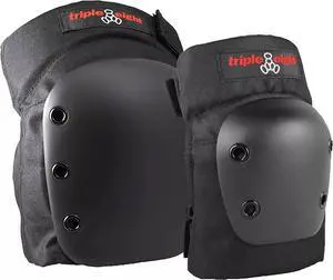 Triple Eight 2Pack Adjustable Street Protective Elbow Pads - Black, Large