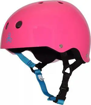 Triple Eight Brainsaver Sweatsaver Helmet, Neon Fuschia, Size Medium