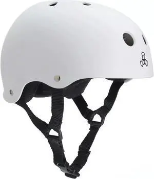 Triple Eight Brainsaver Sweatsaver Helmet, White Matte, Size Medium