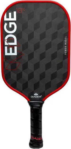 Diadem Unisex Edge 18K Power USAPA Approved Pickleball Paddle - 16mm, Red