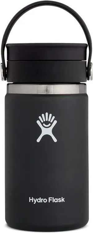 Hydro Flask Vacuum Insulated Wide Mouth Flex Sip Water Bottle, 16 oz - Black