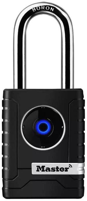 Master Lock 108198 Wide Bluetooth Smart Padlock with Keypad, 11/32 in - Black