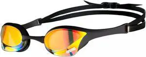 Arena Unisex Cobra Ultra Swipe Mirror Lens, Swim Goggles, Yellow Copper/Black