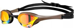 Arena Unisex Cobra Ultra Swipe Mirror Lens, Swim Goggles, Yellow Copper/Choco