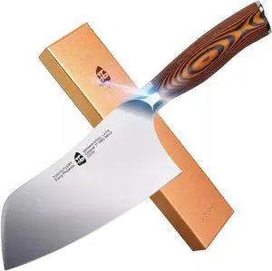 TUO Cutlery Vegetable Cleaver Knife Chinese Chefs Knife, Stainless Steel, 7"