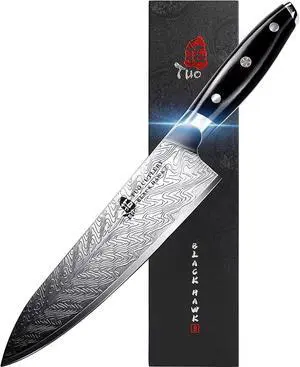 TUO Cutlery High Carbon Stainless Steel Kitchen Chef Knife 8-inch, Black