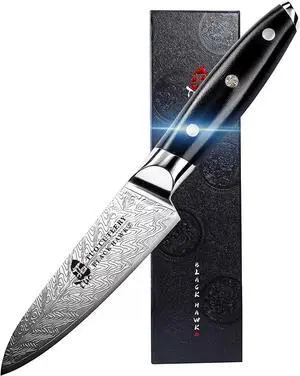 TUO Cutlery 3.5'' Paring Knife - Black Hawk-S Series, Small Chefs Kitchen Knife