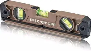 Spec Ops Tools 10" Aluminum Magnetic Torpedo Level -Tourniquet Attachment System
