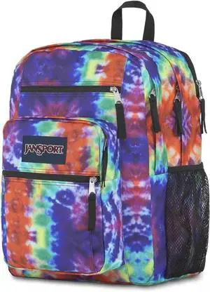 JanSport Big Student Backpack, Red/Multi Hippie Days