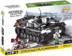 COBI Historical Collection WWII STUG III Ausf. F/8 & Flammpanzer, 548 Pcs,2-in-1