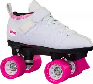 Chicago Unisex Bullet Speed Regular Lace-Up Roller Skate - White - Size 9