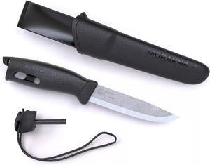Morakniv Companion Spark Fixed Blade Knife with Fire Starter - Black
