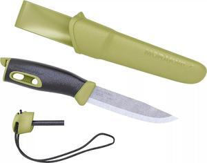 Morakniv Companion Spark Fixed Blade Knife with Fire Starter - Green