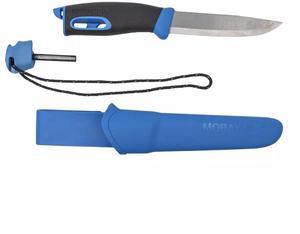 Morakniv Companion Spark Stainless Steel Fixed Blade Knife, Fire Starter - Blue