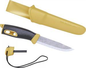 Morakniv Companion Spark Stainless Steel Fixed Blade Knife, Fire Starter Yellow