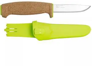Morakniv 3.75" Floating Fixed-Blade Fine Edged Stainless Steel Knife, Lime Green