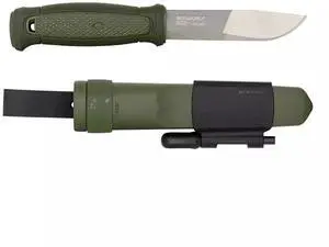 Morakniv Kansbol Stainless Steel Fixed Blade Knife with Sandvik - Military Green