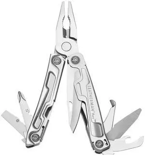 Leatherman Rev Pocket Size 14 Tools Stainless Steel Easy Carry Multitool, Silver
