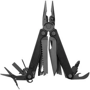 Leatherman Charge Plus Pocket Size 19 Tools Stainless Steel Multitool, Black