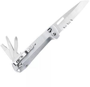 Leatherman Free K2X Pocket Size 8 Tools Stainless Steel Multitool, Silver
